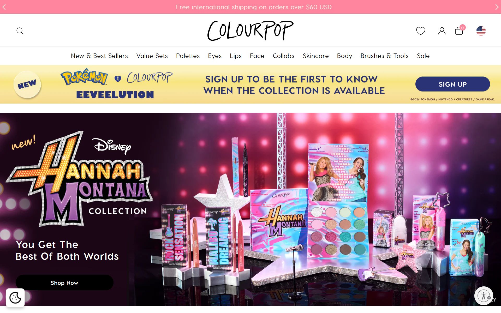 Screenshot of colourpop.com