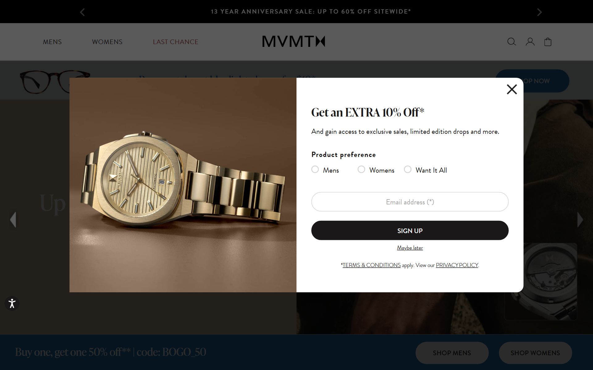Screenshot of mvmt.com