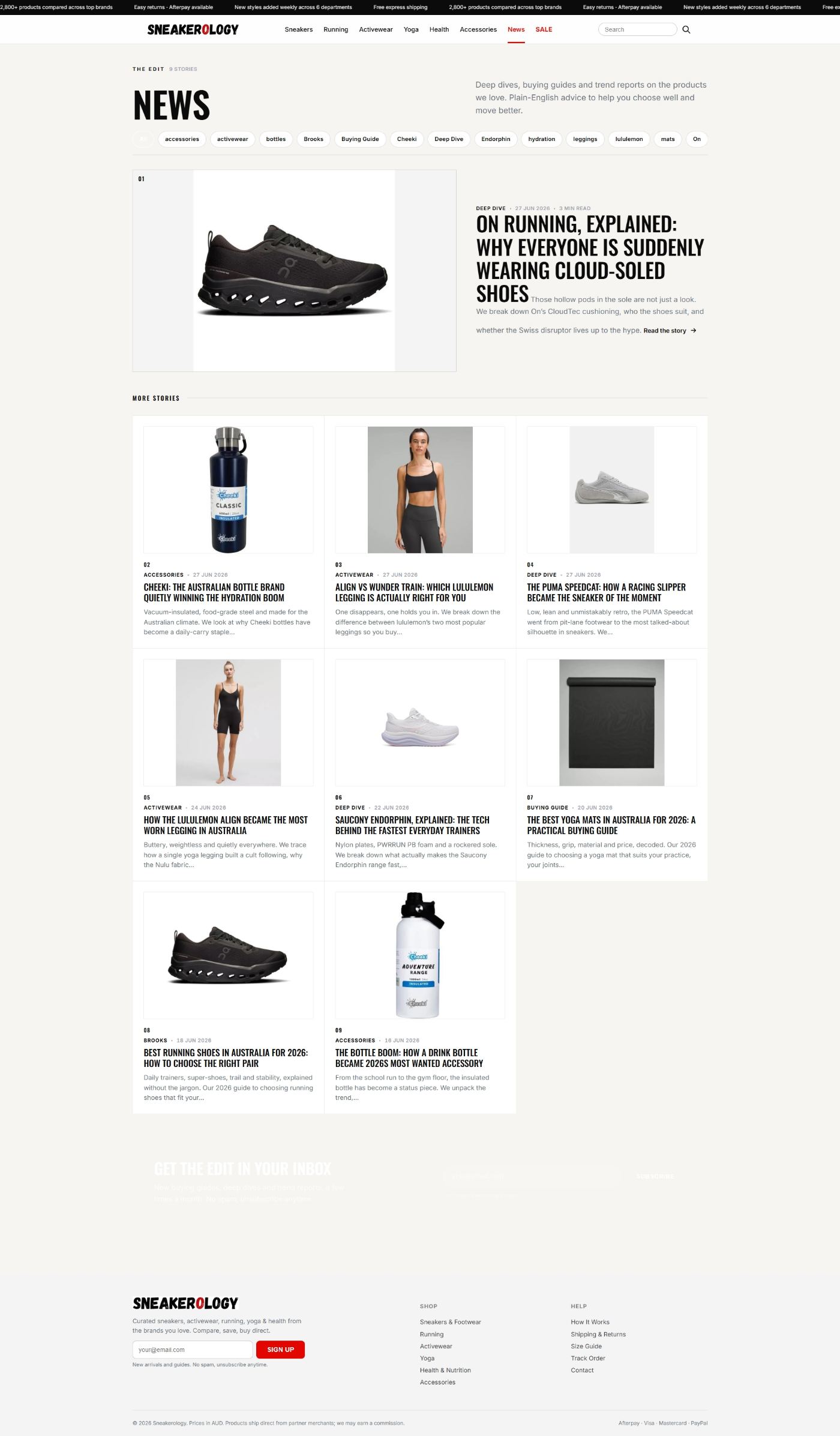 Sneakerology new editorial content hub, The Edit