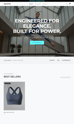 Home Shopify homepage concept