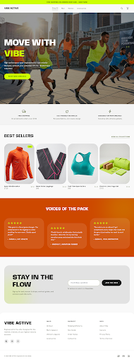 Product Shopify homepage concept