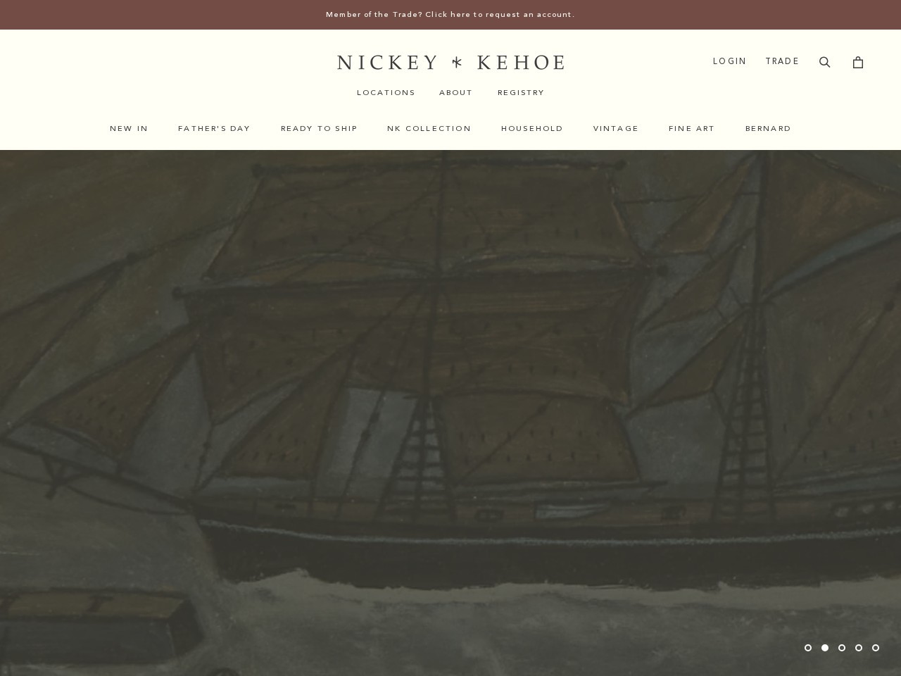 Screenshot of the Nickey Kehoe Shopify store