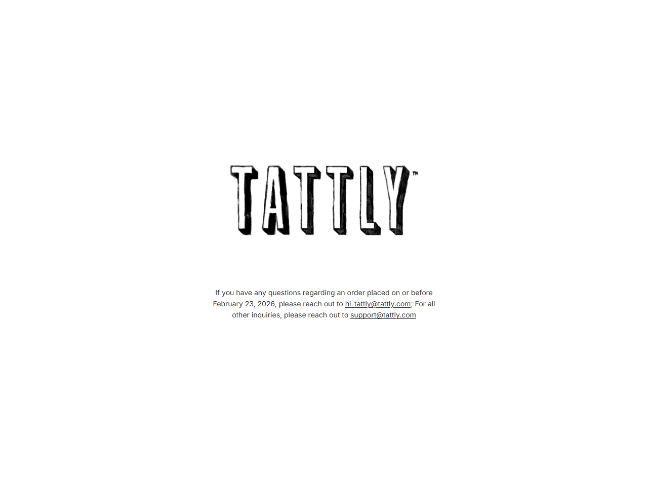 Screenshot of the Tattly Shopify store